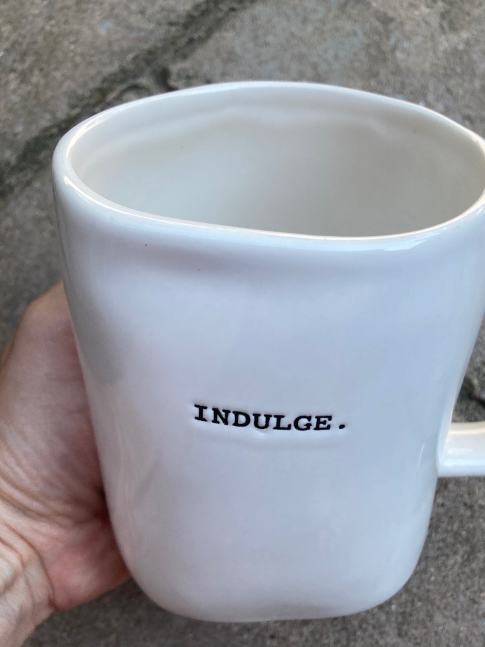 Rae Dunn "INDULGE" mug